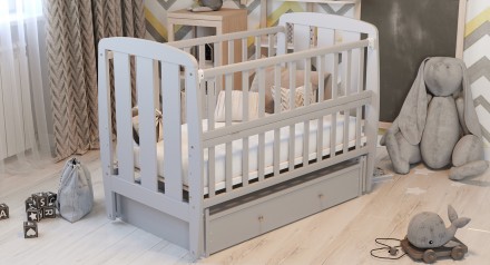 Кроватка для новорожденных Babyroom Шарик - простая и удобная модель из натураль. . фото 2