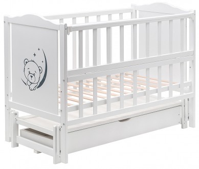 Ліжечко для новонародженого Babyroom Тедді - оригінальна модель зі стандартним р. . фото 2