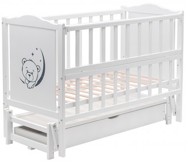 Ліжечко для новонародженого Babyroom Тедді - оригінальна модель зі стандартним р. . фото 5