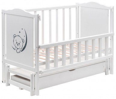 Ліжечко для новонародженого Babyroom Тедді - оригінальна модель зі стандартним р. . фото 3