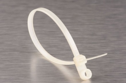 Стяжка кабельная с кольцом 3x110мм, хомуты с кольцом пластиковые, М2.5. . фото 2