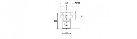 Светосигнальный зуммер AD22-22MS 220В AC/DC. . фото 3