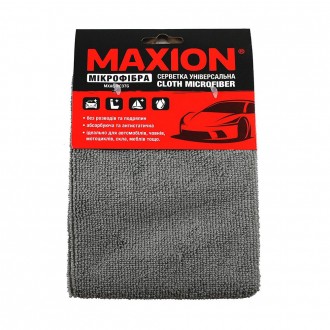 Серветка з мікрофібри MAXION MXAC-PC37G Розмір: 37 * 37cm сіра. . фото 2