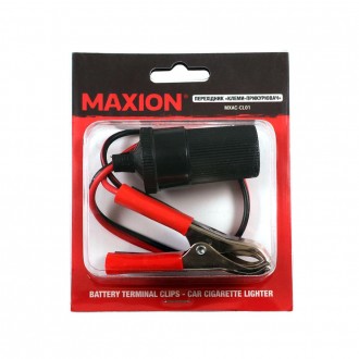 Перехідник MAXION MXAC-CL01 "клеми-прикурювач". . фото 2