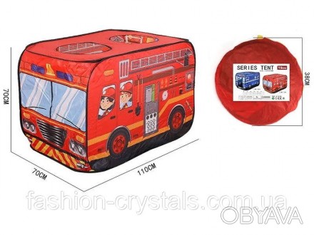 Яскравий дитячий намет для ігор у вигляді автобуса обов'язково сподобається Вашо. . фото 1