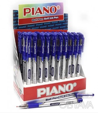 ![CDATA[Ручка масляная "Piano" "Classic " синяя, грип, 50 шт. в уп. // Работаем . . фото 1