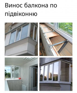 Виготовлення та професійний монтаж металлопластикових балконів з розширенням під. . фото 4