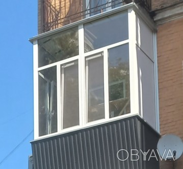 Виготовлення та професійний монтаж металлопластикових балконів з розширенням під. . фото 1