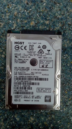 Диск в робочому стані.
HDD 2.5" Hitachi (HGST) 1TB 5K1000-1000 (HTS541010A. . фото 5