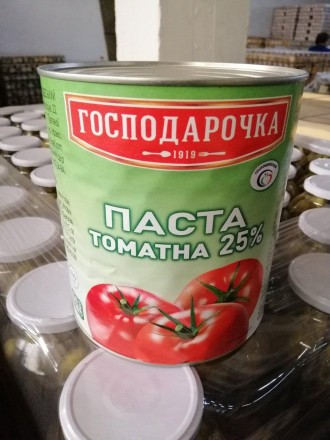 Паста томатна 25 % сухих речовин, ж/б, вага 3 кг, ТМ "Господарочка". . фото 2