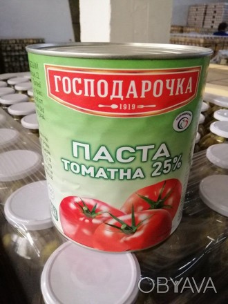 Паста томатна 25 % сухих речовин, ж/б, вага 3 кг, ТМ "Господарочка". . фото 1