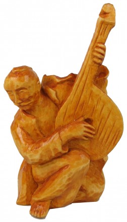 Авторская статуэтка, фигурка из дерева ручная работа (Hand Made) Козак Бандурист. . фото 2