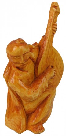 Авторская статуэтка, фигурка из дерева ручная работа (Hand Made) Козак Бандурист. . фото 4