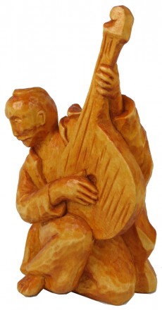 Авторская статуэтка, фигурка из дерева ручная работа (Hand Made) Козак Бандурист. . фото 3