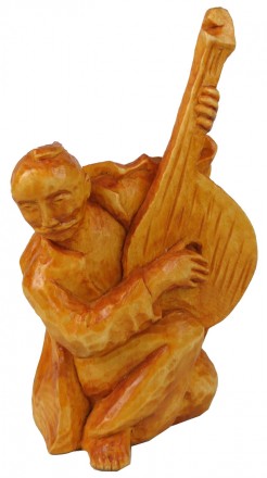 Авторская статуэтка, фигурка из дерева ручная работа (Hand Made) Козак Бандурист. . фото 8