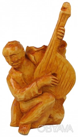 Авторская статуэтка, фигурка из дерева ручная работа (Hand Made) Козак Бандурист. . фото 1