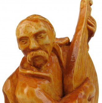 Эксклюзивная статуэтка, фигурка из дерева ручная работа (Hand Made) Козак Бандур. . фото 7