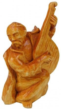 Эксклюзивная статуэтка, фигурка из дерева ручная работа (Hand Made) Козак Бандур. . фото 2