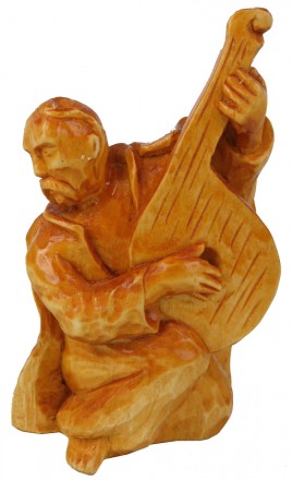 Эксклюзивная статуэтка, фигурка из дерева ручная работа (Hand Made) Козак Бандур. . фото 4