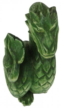 Авторская деревянная фигурка, статуэтка ручной работы Зеленый Древесный Дракон с. . фото 9