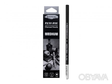 Угольные карандаши Acmeliae для рисования "Medium", 12 шт. Работаем с 2011 годаБ. . фото 1