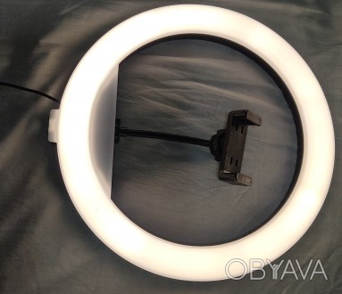 Справний Круглий двукольоровий регульований (холодний, теплий) освітлювач, живле. . фото 1