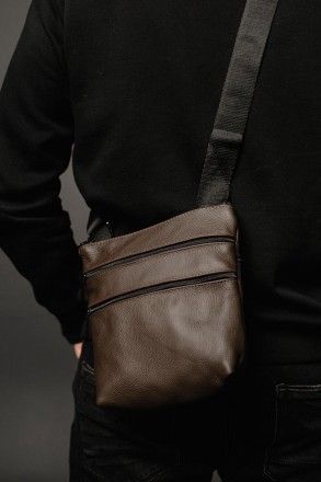 Чоловіча сумка-месенджер із натуральної шкіри через плече - це стильний і практи. . фото 4