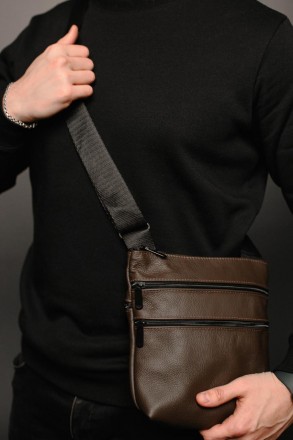 Чоловіча сумка-месенджер із натуральної шкіри через плече - це стильний і практи. . фото 3