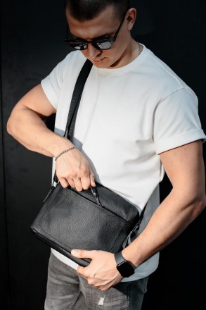 Ця чоловіча сумка через плече виготовлена з натуральної шкіри високої якості, во. . фото 7