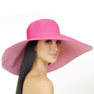  Шляпа женская широкие моделируемые поля .Цвет : малиновый снаружи , внутренняя . . фото 2