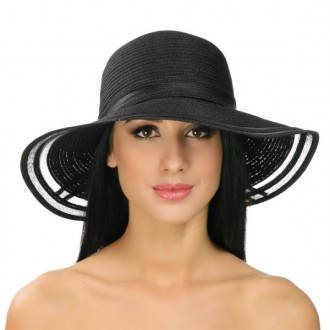  Женская летняя шляпа торговой марки DEL MARE.Шляпа с прозрачными по краям полям. . фото 2