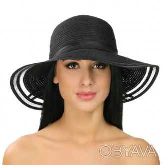  Женская летняя шляпа торговой марки DEL MARE.Шляпа с прозрачными по краям полям. . фото 1