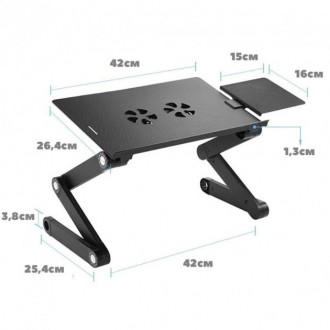 Столик трансформер для ноутбука Laptop Table T8
Этот столик можно назвать мини-т. . фото 5