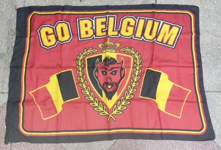 Футбольный флаг, баннер Belgium National Team, размер 140х100см. . фото 4