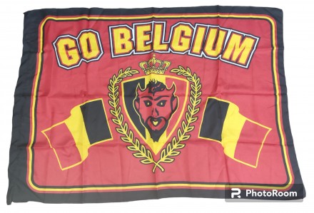 Футбольный флаг, баннер Belgium National Team, размер 140х100см. . фото 3