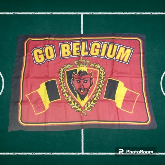 Футбольный флаг, баннер Belgium National Team, размер 140х100см. . фото 2