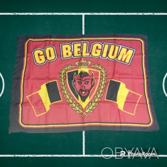 Футбольный флаг, баннер Belgium National Team, размер 140х100см. . фото 1