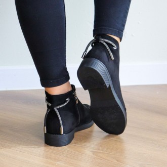 Женские ботинки черные Leila 3275 Ботинки женские выполнены из искусственной зам. . фото 5