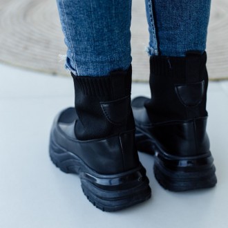 Женские ботинки черные Maple 3319 Ботинки женские выполнены из искусственной кож. . фото 5