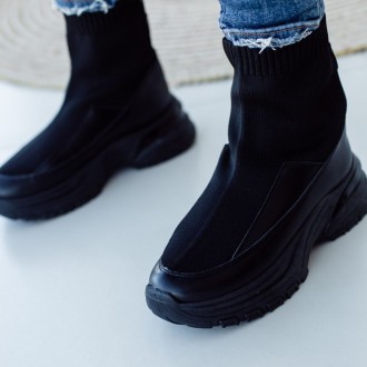 Женские ботинки черные Maple 3319 Ботинки женские выполнены из искусственной кож. . фото 3