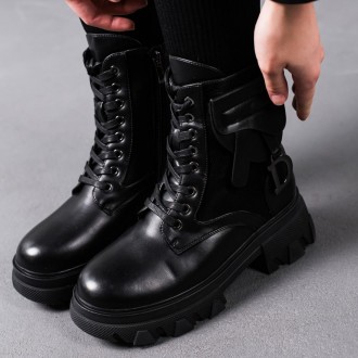 Женские зимние ботинки черные Alsie 3387 Ботинки женские выполнены из искусствен. . фото 7