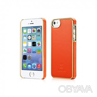 Чехол Xoomz для iPhone 5/5S/5SE Luxury Electroplating Orange – стильный аксессуа. . фото 1