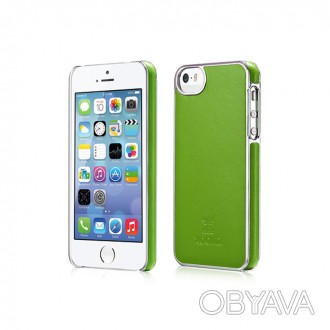Чехол Xoomz для iPhone 5/5S/5SE Luxury Electroplating Green – стильный аксессуар. . фото 1