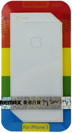 Защитная пленка Remax для iPhone 5/5S/5SE (front + back) Pure Sticker White. Киев. фото 1 Защитная пленка Remax для iPhone 5/5S/5SE (front + back) Pure Sticker White. Киев. фото 1