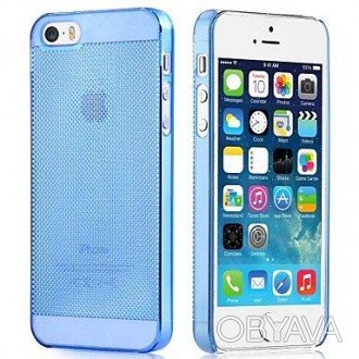 Чехол Vouni для iPhone 5/5S/5SE Fresh Blue – стильный аксессуар, обрамляющий зад. . фото 1