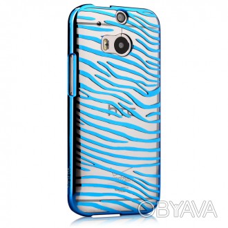 Чехол Vouni для HTC One M8 Glimmer Zebra Blue – стильный аксессуар, обрамляющий . . фото 1