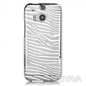 Чехол Vouni для HTC One M8 Glimmer Zebra Silver – стильный аксессуар, обрамляющи. . фото 1