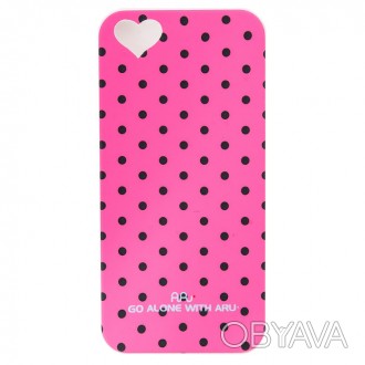 Чехол ARU для iPhone 5S Cutie Dots Pink – стильный аксессуар, обрамляющий заднюю. . фото 1