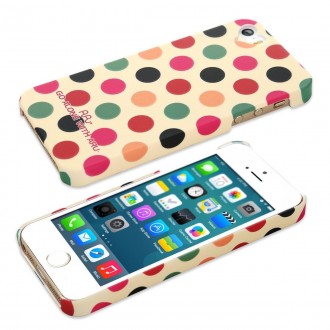 Чехол ARU для iPhone 5S Cutie Dots Coffee – стильный аксессуар, обрамляющий задн. . фото 3
