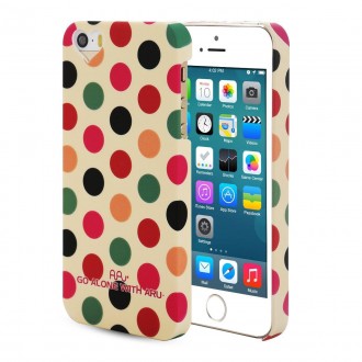 Чехол ARU для iPhone 5S Cutie Dots Coffee – стильный аксессуар, обрамляющий задн. . фото 2